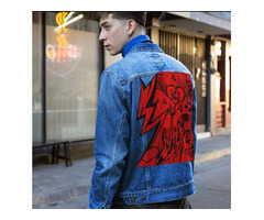 Cool Art Denim Jacket for Men