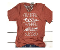 "Grateful, Thankful, Blessed" T-Shirt