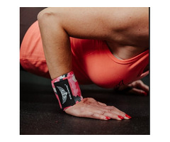 Gym Maniac Pink Camo GM Weightlifting Wrist Wraps