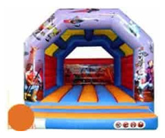 Superheroes Themed Bouncy Castle with Side Slide