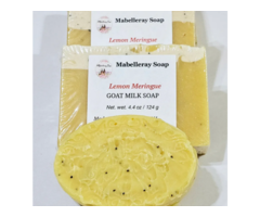 Shop Natural Handmade Lemon Meringue Goat Milk Soap only at Mabelleray Soap